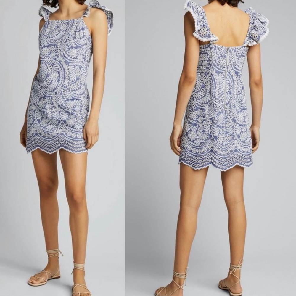 Alice + Olivia Honor Flutter Sleeve Dress